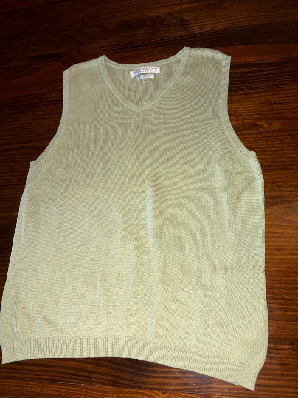Vintage IZOD Women’s Mint Green Knit Sweater Vest Cotton Size M